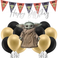 Pack de decoración para fiesta de Baby Yoda - 23 piezas