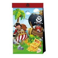 Bolsas de Pirata aventurero de 24 x 13 cm - 4 unidades