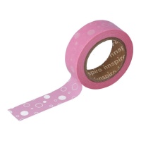 Washi tape de topos rosa - 10 m