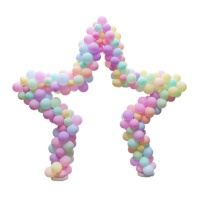 Arco para globos con forma de estrella de 2,8 x 2,7 m - 23 piezas - Liragram