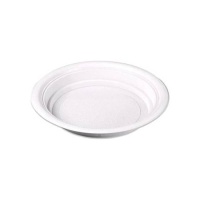 Platos redondos hondos blancos de 20,5 cm - Maxi Productos - 12 unidades