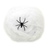 Telaraña de color blanco con arañas de 20 gr