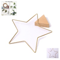 Estrella metálica dorada de 20 cm - 1 unidad