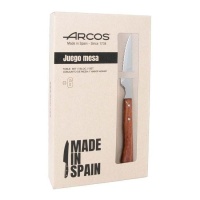 Set de 6 cuchillos chuleteros de 11 cm de hoja de filo perlado Forest - Arcos