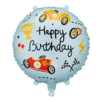 Globo de Racing azul de 35 cm