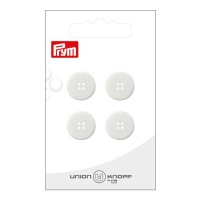 Botones blancos con 4 ojetes de 1,5 cm - Prym - 4 unidades