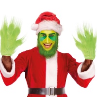 Guantes del gruñon de la Navidad para adulto