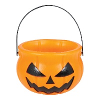 Caldero naranja de calabaza siniestra de 11 cm