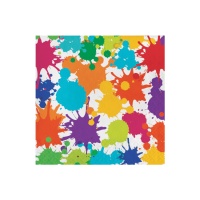 Servilletas de Pintura de Colores de 16,5 x 16,5 cm - 16 unidades