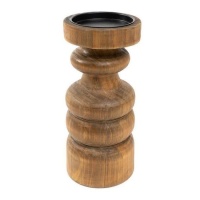 Candelabro de madera de 21 cm - DCasa