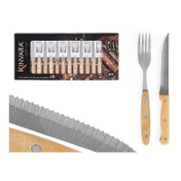 Set de 8 tenedores de 20,5 cm y 8 cuchillos de 21,5 cm
