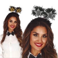 Diadema con plumas de Happy New Year