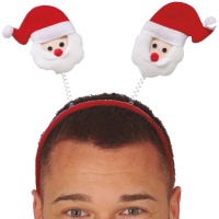 Diadema de Papá Noel con cabezas