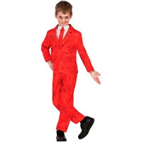 Disfraz de bufón jocoso elegante para niño