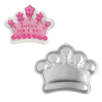 Molde de corona de Princesa de aluminio anodizado de 33 x 24,5 cm - Wilton