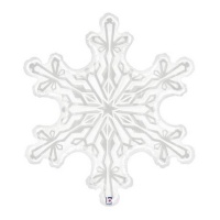 Globo de copo de nieve blanco de 97 cm - Grabo