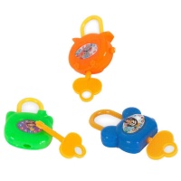 Candados de juguete con llave de colores - 3 unidades