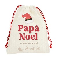 Bolsa regalo de 15 x 12 x 1 cm de Papá Noel - 1 unidad