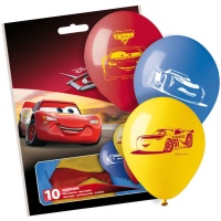 Globos de látex de Cars de 28 cm - PartyCube - 10 unidades