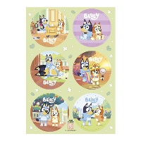 Discos de oblea comestibles de Bluey y Bingo Zero de 5,8 cm
