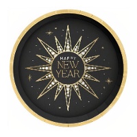 Plato de 17 cm de Happy New Year de 23 cm - 6 unidades