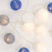 Guirnalda con luces led blanca y azul a pilas - 2,20 m