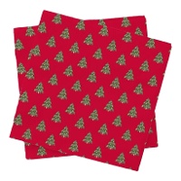 Servilletas de abeto navideño rojas de 16,5 x 16,5 cm - 20 unidades
