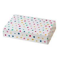 Caja de 23,5 x 16 x 5 cm de confetti