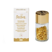 Oro comestible en copos 23 kilates de 0,125 gr - Decora