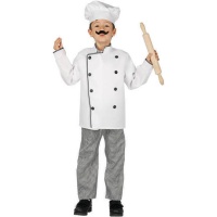 Disfraz de chef blanco y negro infantil