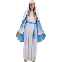 Disfraz de Virgen María con gorro para mujer