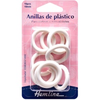 Anillas de plástico de 1,9 cm - Hemline - 10 unidades