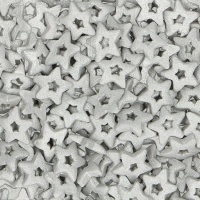 Sprinkles de estrellas plateadas abiertas de 50 gr - FunCakes
