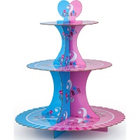 Soporte para cupcakes de revelación de sexo