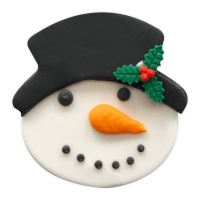 Figura de azúcar de muñeco de nieve - Creative Party - 1 unidad