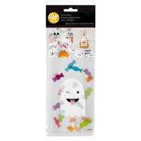 Bolsa transparente de fantasmas Emoji de 10 x 5 x 24 cm - Wilton - 20 unidades