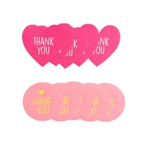 Pegatinas con mensaje de Thank you - 12 unidades