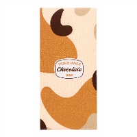 Caja para tableta de chocolate brown waves de 16 x 7,5 x 2,5 cm - 5 unidades