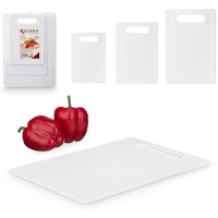 Tabla de cortar de plástico blanco - 3 unidades