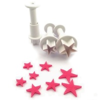 Set de cortadores de estrellas mini con expulsor - Dekofee - 3 unidades