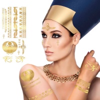 Tatuajes temporales dorados egipcios