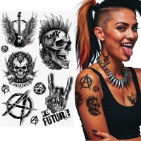 Tatuajes temporales punk