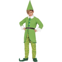 Disfraz de elfo verde y amarillo infantil
