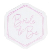 Parche termoadhesivo de Bride To Be blanco y rosa