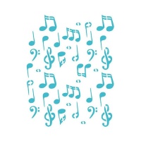 Plantilla Stencil notas musicales de 15 x 20 cm - Artis decor - 1 unidad