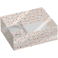 Caja de 26 x 20 x 9 cm para cupcakes y dulces de luces de Navidad - 2 unidades