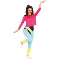 Disfraz de gimnasta retro para mujer