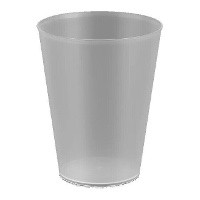 Vasos de 500 ml de plástico transparente ancho - 25 unidades