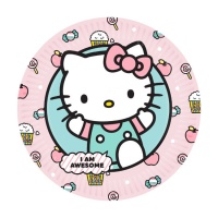 Platos de Hello Kitty candy de 23,5 cm - 8 unidades
