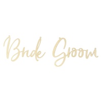 Cartel de madera Bride Groom